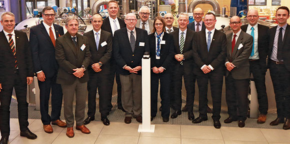 Representatives of Rockwell Automation and Endress+Hauser in front of the new test centre.